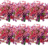 Artificial Outdoor Plants And 12 Bundles, UV Resistant Fake Flowers For Home Garden Decoration