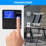 Access Control Attendance hine Fingerprint/Password/ID Card Recognition Time Clock w/ 2.4 Inch Screen Employee Recorder