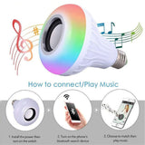 E27 Wireless Bluetooth Speaker +12W RGB Bulb LED Lamp 110V 220V Led Light Music Player Audio with Remote Control Smart Electronics