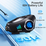 Intelligent Noise Reduction Wireless Earphones Motorcycle Intercom Call Phone Kit Music Player Speaker Helmet Headset