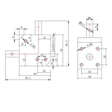 Module 20 Teeth 90 Angle Drive Steering Unit Hare Accelerator Speed Ratio 1:1 Double 8Mm Axle