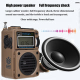 Full Band Radio FM/MW/SW/WB Radio Portable Upgraded Receiver Bluetooth 5.0 Speaker Support Alarm Clock Lock TF Card Music Player
