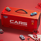 48PCS Container Simulation Model Finale Alloy Inertia Pull Back Mini Boy Engineering Car Set Toy Birthday Gift