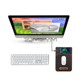 Wireless 15W Fast Charging with Foldable Phone Holder Gaming Mouse Pad Leather Large Computer Mousepad