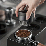 1pc Stainless Steel Espresso Coffee Stirrer with Rotary Needle Powder Dispenser