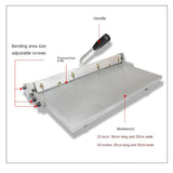 12/14 inch Stainless steel manual folding machine Manual bending machine Wallet creasing machine Leather gluing folding machine