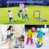 3 In 1 Hockey Bowling Hover Soccer Ball Set For Indoor Outdoor Sports Football Kids Toy Best Gift