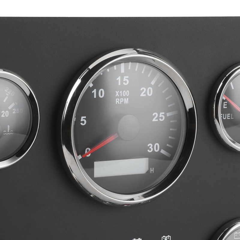 12V 24V Gauge Cluster Oil Pressure Level Water Temperature Voltage Dis mickcara