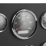 12V 24V Gauge Cluster Oil Pressure Level Water Temperature Voltage Display with Ignition Keys