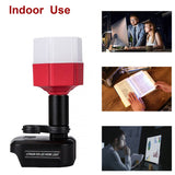 12W 1200LM Cordless Work Light LED Table Lamp High Low Ceam Control Torch Electric Flashlight for Milwaukee 20V Li-ion Battery