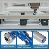 2Pc Flush Trim Router Bit Set 1/2Inch Shank,Double Bearing Spiral Trimming Woodworking Milling Cutter Tool for Wood