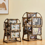 Old style Ferris wheel vertical rotating Trojan horse photo frame, desktop family tree frame