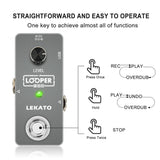 LEKATO Looper Pedal Guitar Looper Guitar Effect Pedal Looping Unlimited Overdubs 5 Min Electric Guitar Parts Accessories