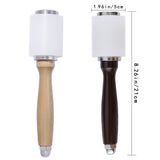 Carving Hammer, DIY Leather Craft Mallet, Cowhide Sewing Rod, Plastic Straight Wood Handle 8.26 Inches A