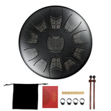 6 inch Retro Ethereal Steel Tongue 11 Tune Hand Pan Tank Mallets Finger Cots Drum Bag Drumstick Instruments