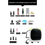 Electric Air with 6 Nozzles Board Pump Dual Stage Iation Auto-Off for Iatable Paddle Boards Boats Mattress