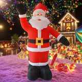 2.4M Christmas Iatable Set with LED Light Ornament Cartoon Giant Santa Claus for Xmas Garden Party Decoration