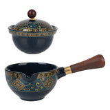 360 Rotation Maker and Infuser Porcelain Chinese fu Set wers Exquisite Shape Ceramic Tea Cup for Puer