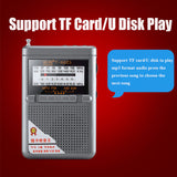 Mini AM /FM /SW Radio Portable Speaker MP3 Music Player With Headphone Jack Support USB TF Card Play Pocket Radios