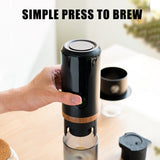 Portable Car Espresso Maker - For Nespresso Gusto Capsules and Coffee Powder, Ideal for Travel and Picnic