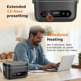 B89B-1.2L Cordless Electric Lunch Box - 20000Mah Rechargeable Portable Food Warmer With 5-Sided Heating, For Office,Outdoors