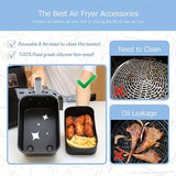 1set, Air Fryer Accessories Set, Oven Accessories, Air Fryer Tools/Rack For Most Dual Basket Air Fryer Models For 7.6-9.6L