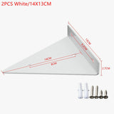 2PCS Triangle Bracket Support Wall Shelves Right Angle Fixed Bearing Shelf Bookshelf Hardware Fitting Furniture Mounted