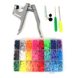 360Pcs T5 Snap Poppers Plastic Buttons Kit U Shape Fastener Snap Pliers Snap Pliers DIY Sewing Crafting Handen Tool
