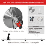 High-Power Cutting With Guide Rail Concrete Wall Slotting Depth 26CM Electric Grooving hine 220V