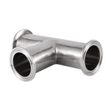 2 Pcs 1.5Inch 38Mm Sanitary Tri Clamp 3 Way Tee 304 Stainless Steel Sanitary Ferrule Tee Connector Pipe Fitting