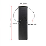 600W/300W Flexible Solar Panel Kit with 12V Battery Charger - Monocrystalline Cell Solar System for Outdoor Camping, Yacht, Car, RV, Boat
