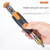 Bidirectional Ratchet Deformation Multi-Angle Special-Shaped Screwdriver 10-In-1 Screwdriver Set Orange