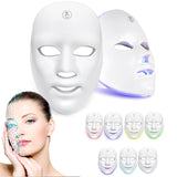 Wireless Facial Photon Therapy Skin Rejuvenation Luminotherapy LED Mask USB Recharge 7 Colors Skin Care Beauty Device Home Use