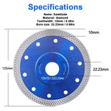 125mm Dia Sawblade with Mesh Texture Design Ceramic Disc for Marble Cutting Tool Angle Grinding hine