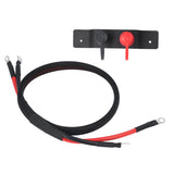 Battery Jumper Terminals Charging Tools Impact Resistant Good Electrical Conductivity 50in Copper 4 Gauge 3/8in Terminal Battery