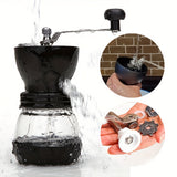 1set, Vintage Manual Coffee Grinder - Manual Coffee Grinder Hand Crank Bean Mill Adjustable Grinder Ceramic Grinding