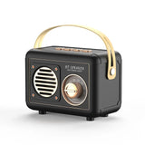 Retro Radio Portable FM Receiver Vintage Bluetooth Speaker Subwoofer TF/USB/Headphones Player Rechargeable Radios for Gift