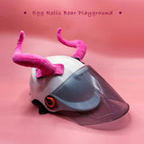 Safety Hat Headpiece Motorcycle Small Devil Horns Stylish Modification Accessories Multi-Purpose Bicycles