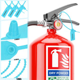 1000 Pcs Plastic Tamper Fire Extinguisher Security Tags Seals Safety Numbered Zip Ties Labels Light Blue