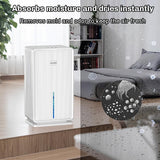 Compressor Home Dehumidifier - For Bathroom, Basement & Indoor Use. Moisture Absorber with EU/US Plug.