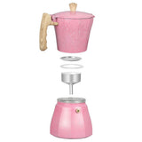 Stovetop Moka Pot Coffee Gas or Electric - 3 Cups Espresso Shot Maker for Italian