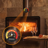 1pc Wood Stove Thermometer Magnetic, Oven Stove Temperature Stove Top Thermometer For Wood Burning Stoves, Gas Stoves, Pellet Stove, Avoiding Stove Fan Damaged By Overheat