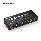 MOSKYAudio ISO-10 Effect Power Supply Station - 10 Isolated DC Outputs & One 5V USB Output for 9V, 12V, 18V Guitar Effects
