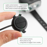 OFFBONDAGE Bicycle Headlight 2-In-1 Near And Far Light 2/4 Lamp Beaded Wire Control Bell Horn Mountain Bike Accessory