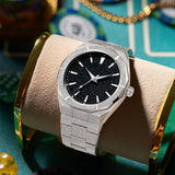 Matte Star Dust Dial Rose Gold Full Stainless Steel Strap High Quality Luxury Frosted Japanese Miyota Quartz Watch Clock for Men