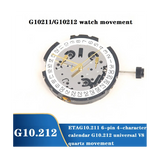 ETA G10.211 Single Calendar 4-Point 6-Pin G10.212 Universal V8 Quartz Watch Movement Replacement