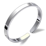 Sterling Silver Bracelet Female Pair Of Simple Smooth