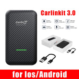 CarKit 3.0 CarPlay Adapter Wired to Wireless Auto Dongle Smart Car Ai Box for iOS & Android WiFi Connect