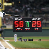 Digital with Remote Professional Score Inning Ball Strike Out LED Baseball Scoreboard for Compeon Fence