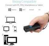 Holyhah M3 Mini Portable 1D 2D Bluetooth Barcode Scanner 2.4G Wireless QR Code Screen Image Reader for PDF417 Data Matrix